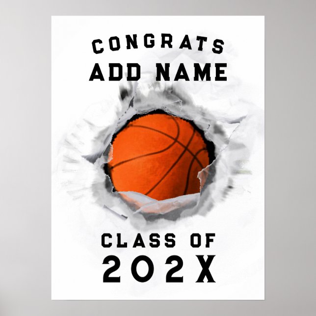 Poster Formatura de Basquete Personalizada (Frente)
