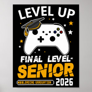 Poster Formatura Final Senior 2026 Level Up Grad Jogos