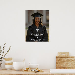 Poster Formatura Personalizada de Médico de Escola de Med