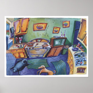 Pôster Formigas na cozinha