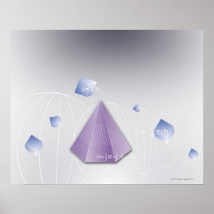 Pôster Fórmula, gráfico, símbolos 8 da matemática