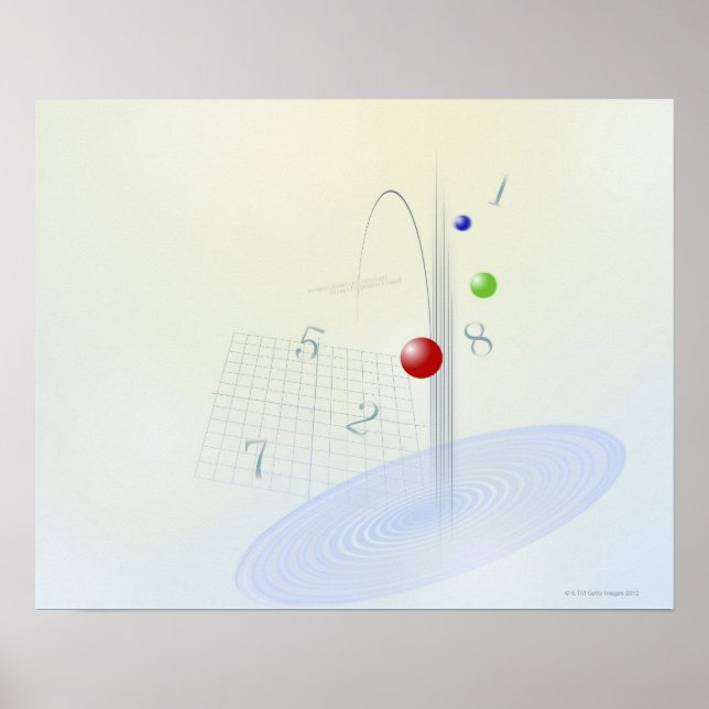 Pôster Fórmula, gráfico, símbolos matemáticos 10 (Frente)
