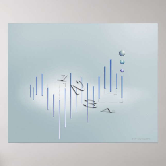 Pôster Fórmula, gráfico, símbolos matemáticos 11 (Frente)