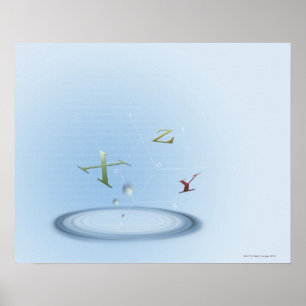 Poster Fórmula, gráfico, símbolos matemáticos 9