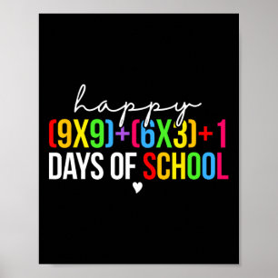 Poster Fórmula Matemática 100 Dias De Escola Professor De