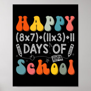 Poster Fórmula Matemática 100 Dias De Escola Professor De
