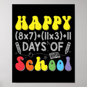 Poster Fórmula Matemática 100 Dias De Escola Professor De