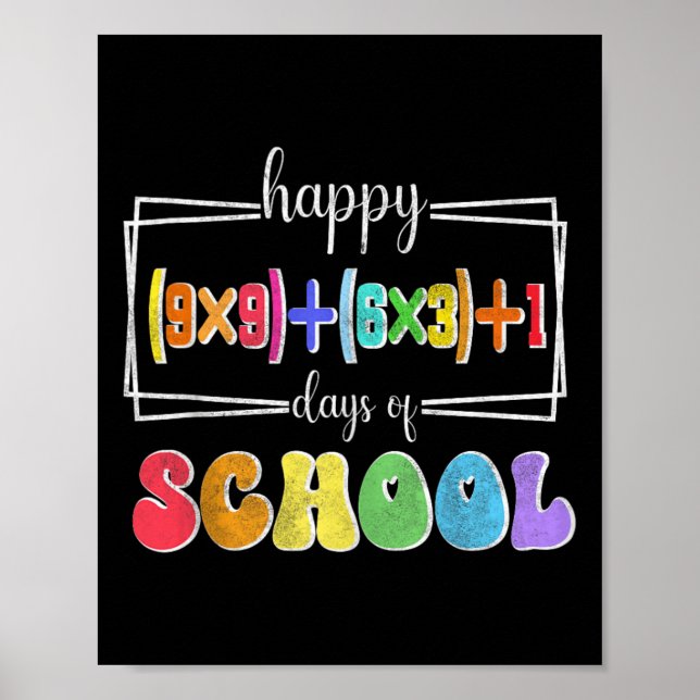 Poster Fórmula Matemática 100 Dias De Professora Engraçad (Frente)