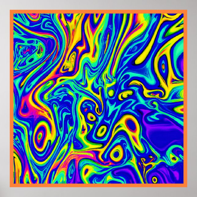Poster Formulários de padrão de arte na moda (Frente)