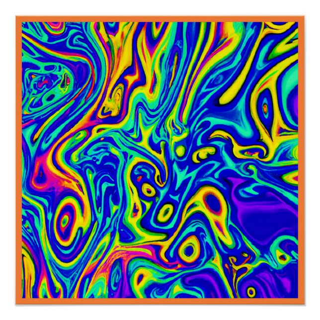 Pôster Formulários de padrão de arte na moda (Frente)