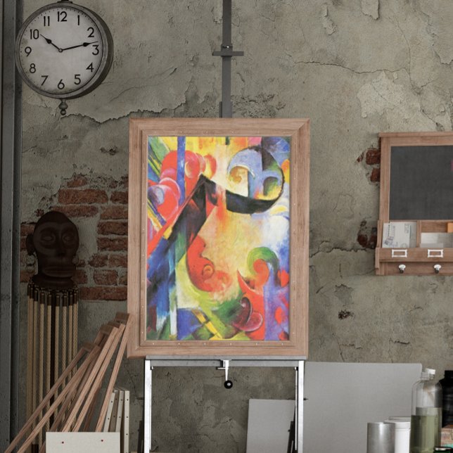 Pôster Formulários quebrados por Franz Marc, Vintage Abst (Criador carregado)