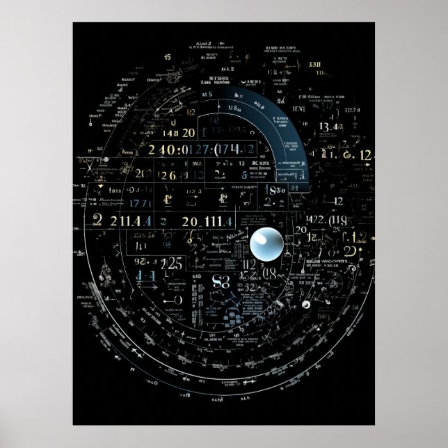 Poster Fórmulas matemáticas para resolver problemas do mu (Frente)