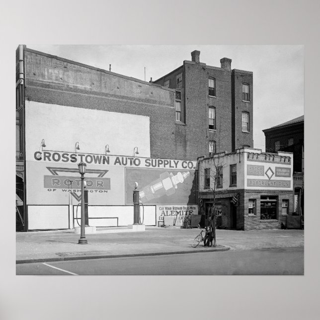 Poster Fornecimento de Auto Crosstown, 1920. Foto Antiga (Frente)