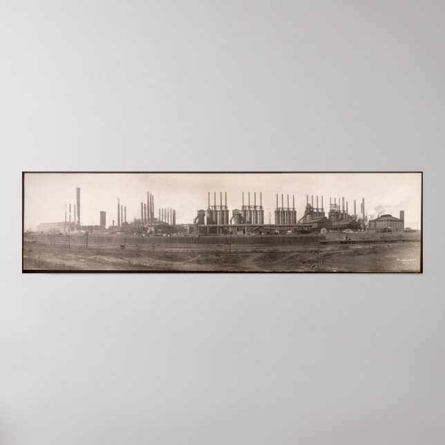 Poster Fornos de Ferro Carvão, Birmingham, ALY Long Photo (Frente)