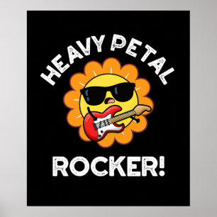 Poster Fornos Petal Pesados Flor Engraçado Pun Escuro BG