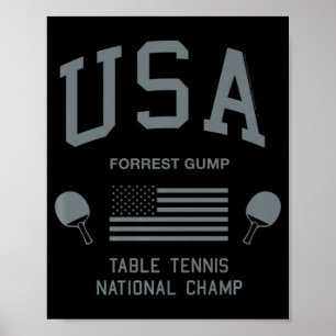 Poster Forrest Gump USA Mesa National Tênis