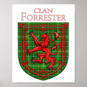 Poster Forrester Hunting Tartan Scottish Xadrez