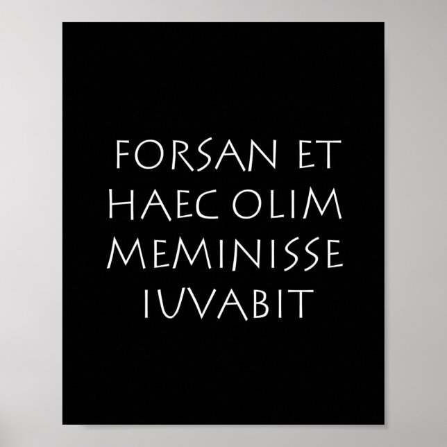 Poster Forsan et haec olim meminisse iuvabit (Frente)