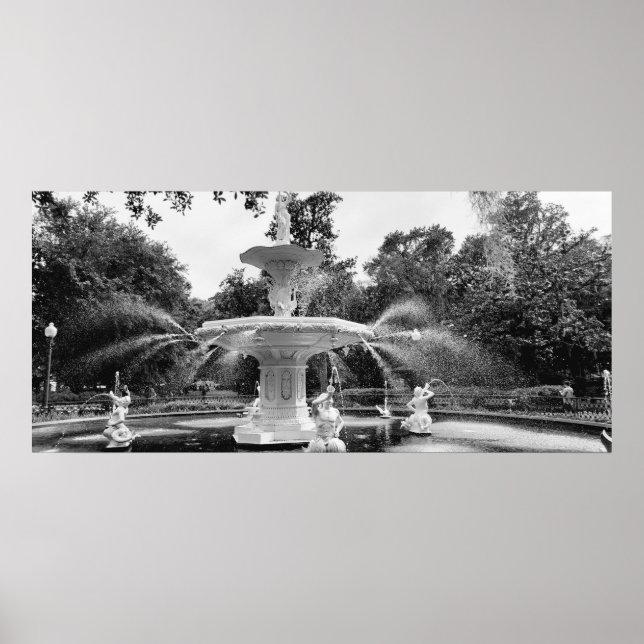 Poster Forsyth Park Fountain, Savannah Ga (Frente)