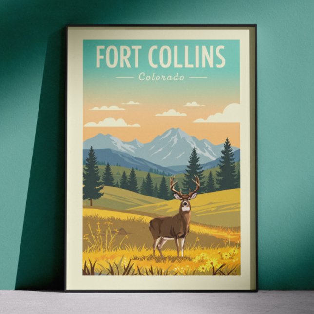 Poster Fort Collins Colorado Antigo (Criador carregado)