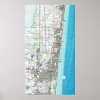Fort Lauderdale Florida Map (1985)