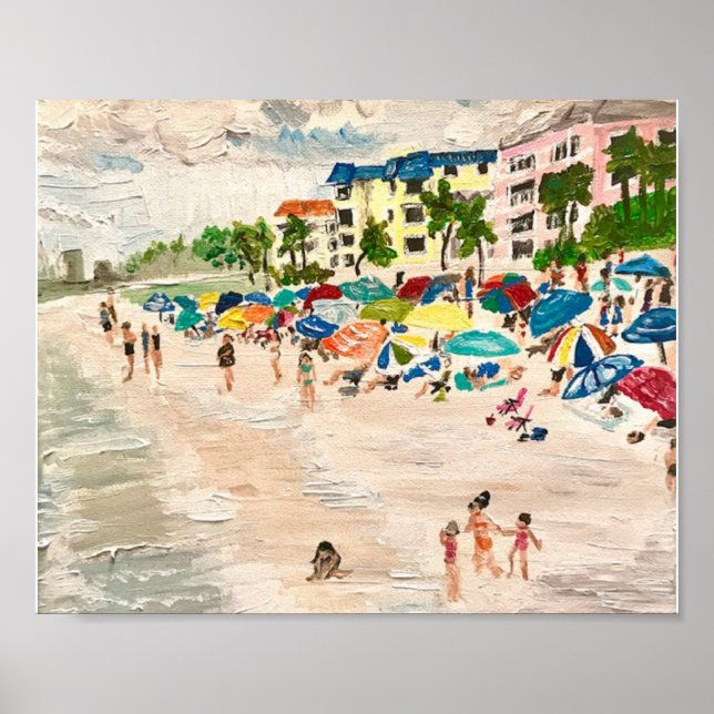 Poster "Fort Myers Beach" em acrílico (Frente)