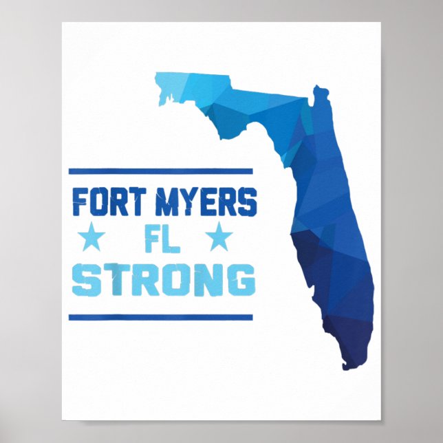 Poster Fort Myers Flórida Forte (Frente)