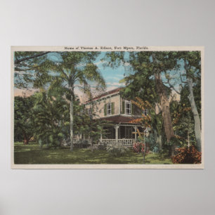 Poster Fort Myers, Florida - vista da casa de Thomas