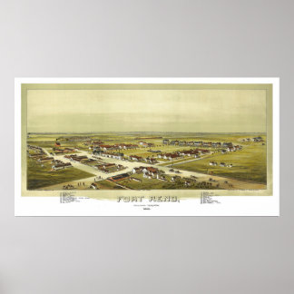 Poster Fort Reno Território de Oklahoma 1891 Litografia