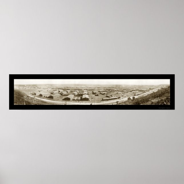 Pôster Fort Riley KS Exército Foto 1917 (Frente)