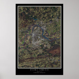 Poster Fort Smith Arkansas Do Space Satellite Map