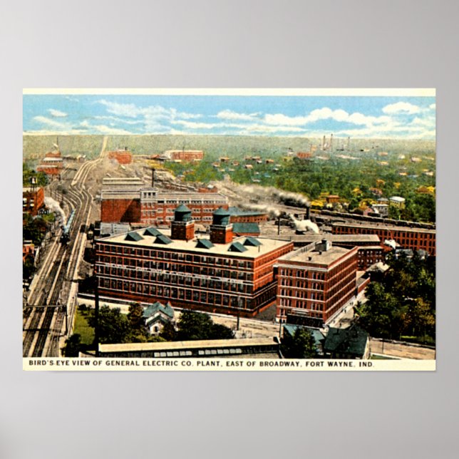 Poster Fort Wayne, Indiana Electric Plant 1930 (Frente)
