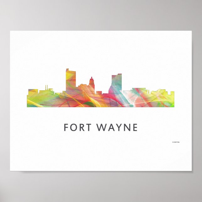 PÔSTER FORT WAYNE SKYLINE WB1 - (Frente)