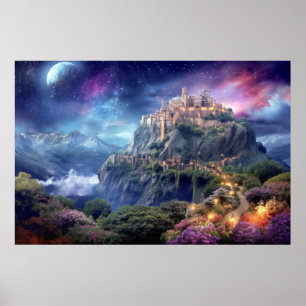 Poster Fortaleza Castelo de Outro Mundo Dimensão Fantásti