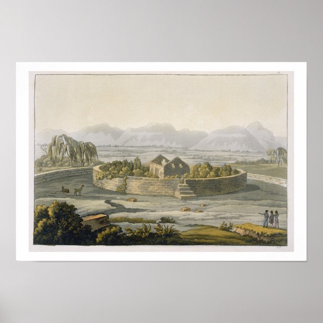 Poster Fortaleza circular de Cannar, Peru, de Le Costum (Frente)