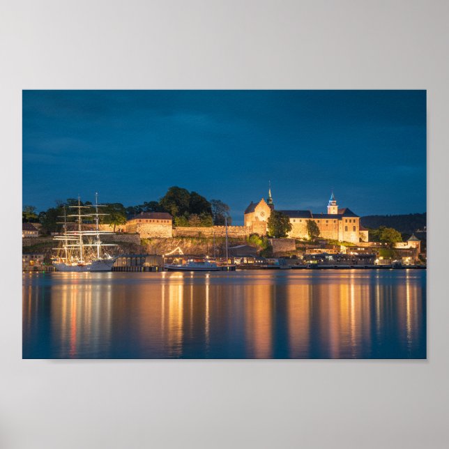 Poster Fortaleza de Oslo Akershus (Frente)