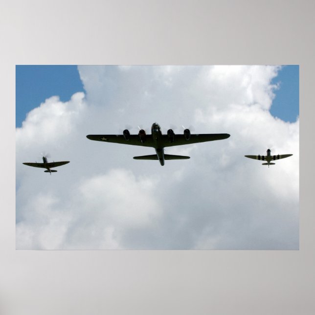 Pôster Fortaleza do vôo B-17 (Frente)