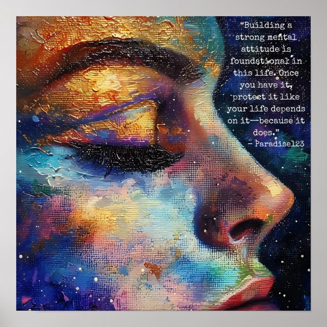 Poster forte atitude mental (porta 1035) (Frente)