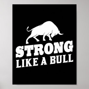Poster Forte Como Um Bodybuilding Touro Poderoso 9