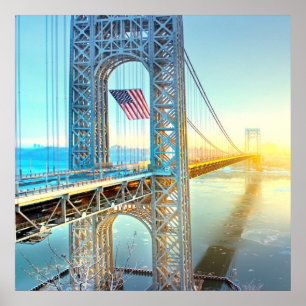 Poster Forte de conexão Lee NJ e Manhattan NYPlus de GWB