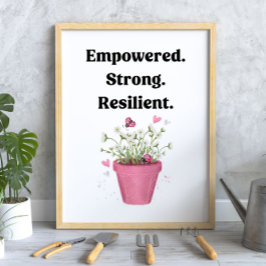 Poster Forte e Resiliente Saúde Mental