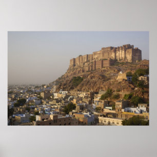 Poster Forte Mehrangarh de Jodhpur. Rajasthan, ÍNDIA.