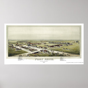 Poster Forte Reno, mapa panorâmico da APROVAÇÃO - 1891