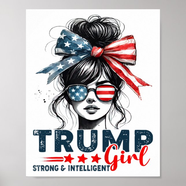 Poster Fortes Mulheres Inteligentes Para Trump Girl Mega (Frente)