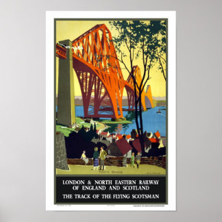 Poster Forth Bridge, Scotland- Flying Scotsman