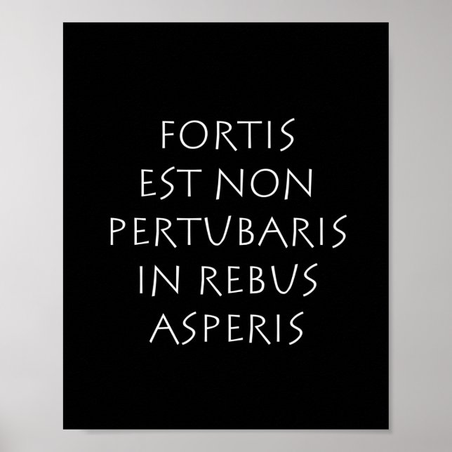 Poster Fortis est non pertubaris em rebus asperis (Frente)