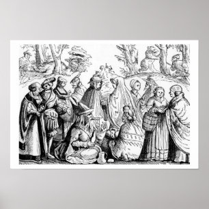 Poster Fortuna dos ciganos que diz, após um woodcut 'em