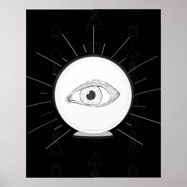 Poster Fortune Teller Eye Seer Esoteric Crystal Ball (Frente)