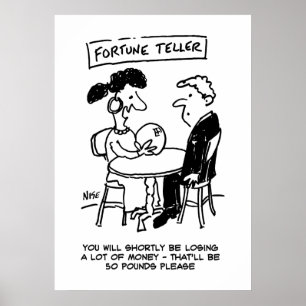 Poster Fortune Teller prevê perda financeira