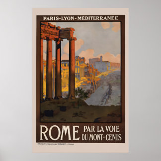 Poster Fórum Romano dos anos 1920 ao Amanhecer Estilo Ant